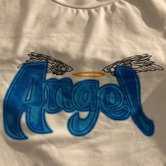 The brand is shein, the color is white and blue and the size is a small - Picture 3 of 3